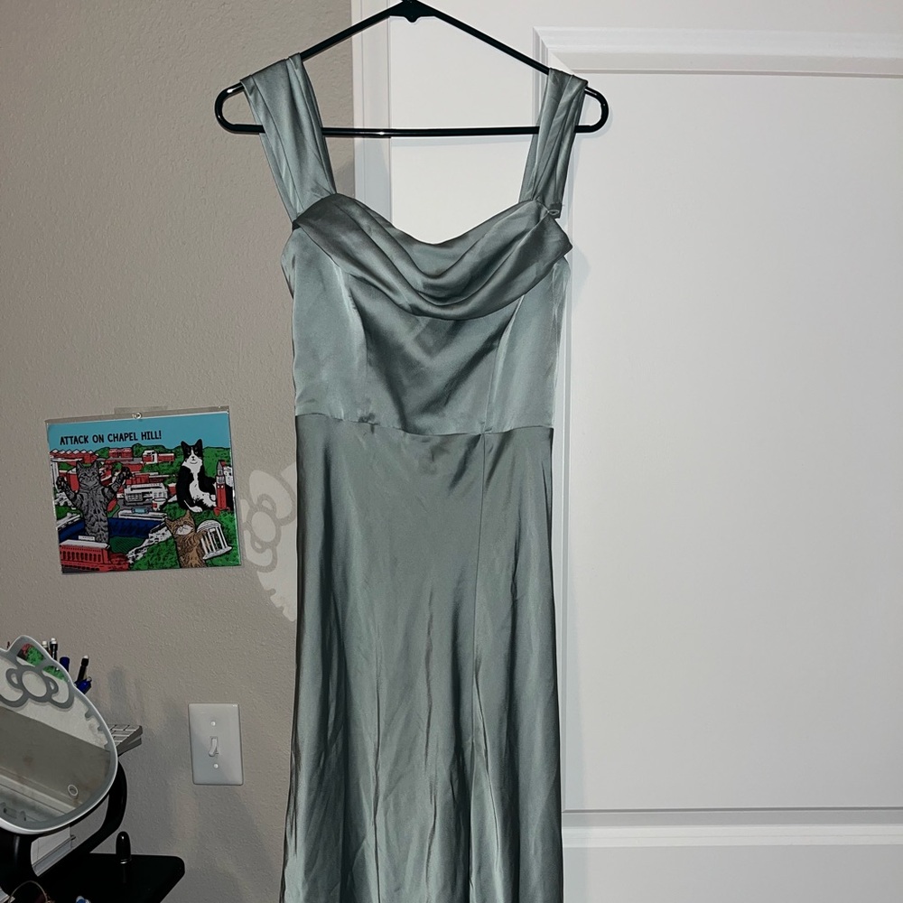Birdy Grey Mia Matte Satin Convertible Dress sea glass